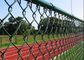 Kim cương 8Ft 9 Hàng rào liên kết chuỗi đo bằng PVC tráng cho sân chơi thể thao